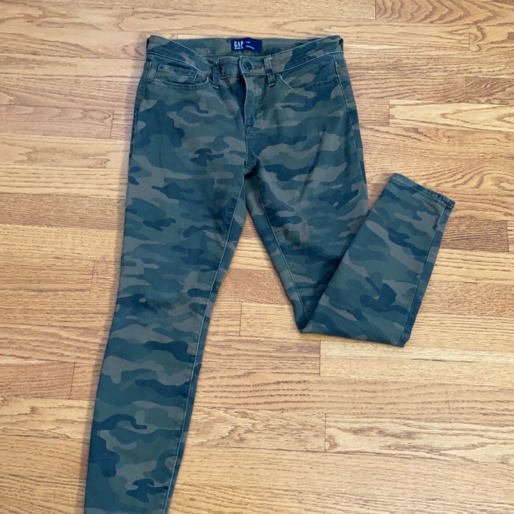 Gap camo ankle skinny legging jeans 2/26 EUC